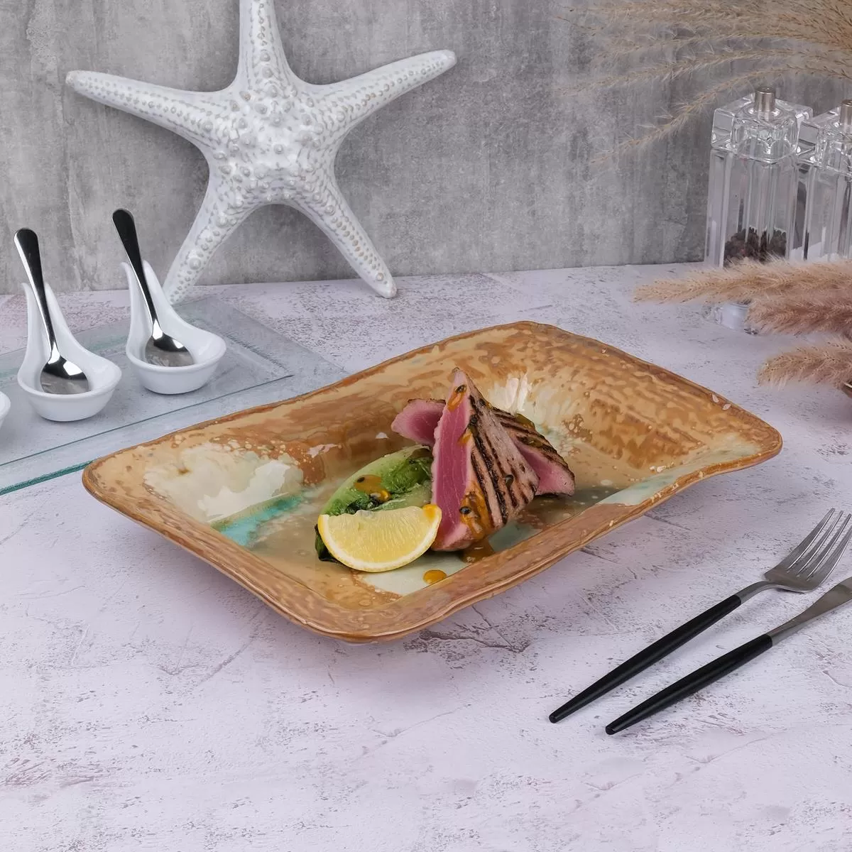 Блюдо 31,5*21,5 см, 600 мл, керамика "Frutti di Mare" P.L.