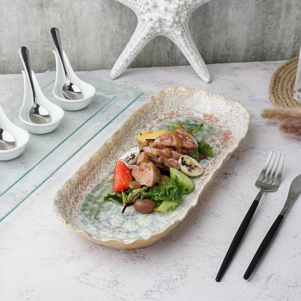 Блюдо 34*14,5 см,керамика "Frutti di Mare" P.L.