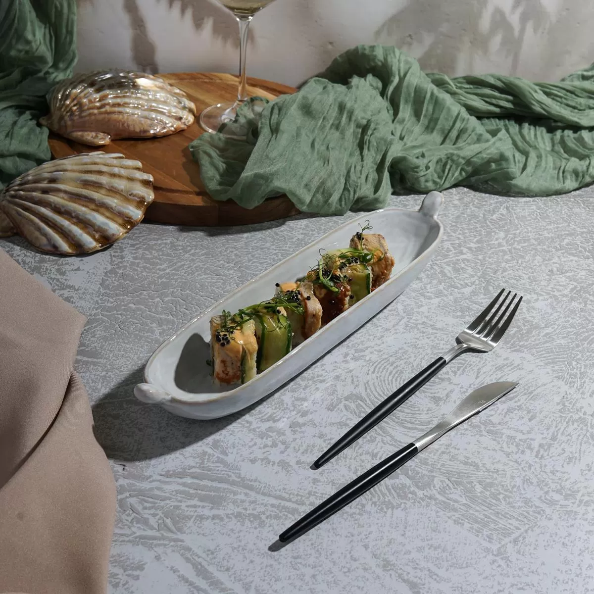 Блюдо 34*7 см, 325 мл, керамика "Frutti di Mare" P.L.