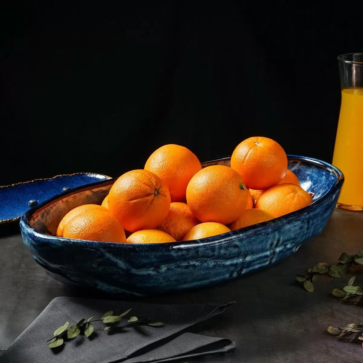Блюдо 5,5 л, 51*29 см, h=12см, фарфор,серия "Aqua Blue", P.L. — Proff Cuisine