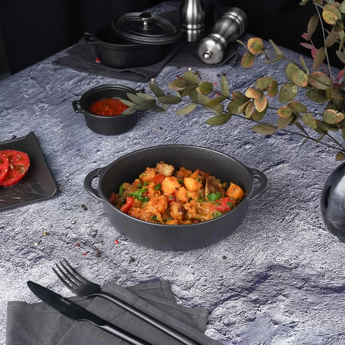 Блюдо Black Raw Stellar для подачи и запекания 18,5*15*5,3 см, P.L. Proff Cuisine