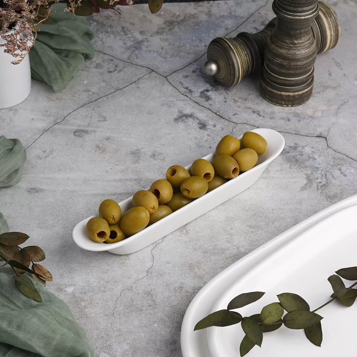 Блюдо для оливок 20,5*3,5 см, фарфор, P.L. Proff Cuisine