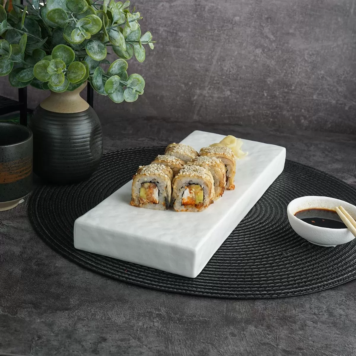 Блюдо для подачи 30*12*3 см,фарфор,белый цвет, матовая поверхность, "Паназия" P.L.-ProffCuisine