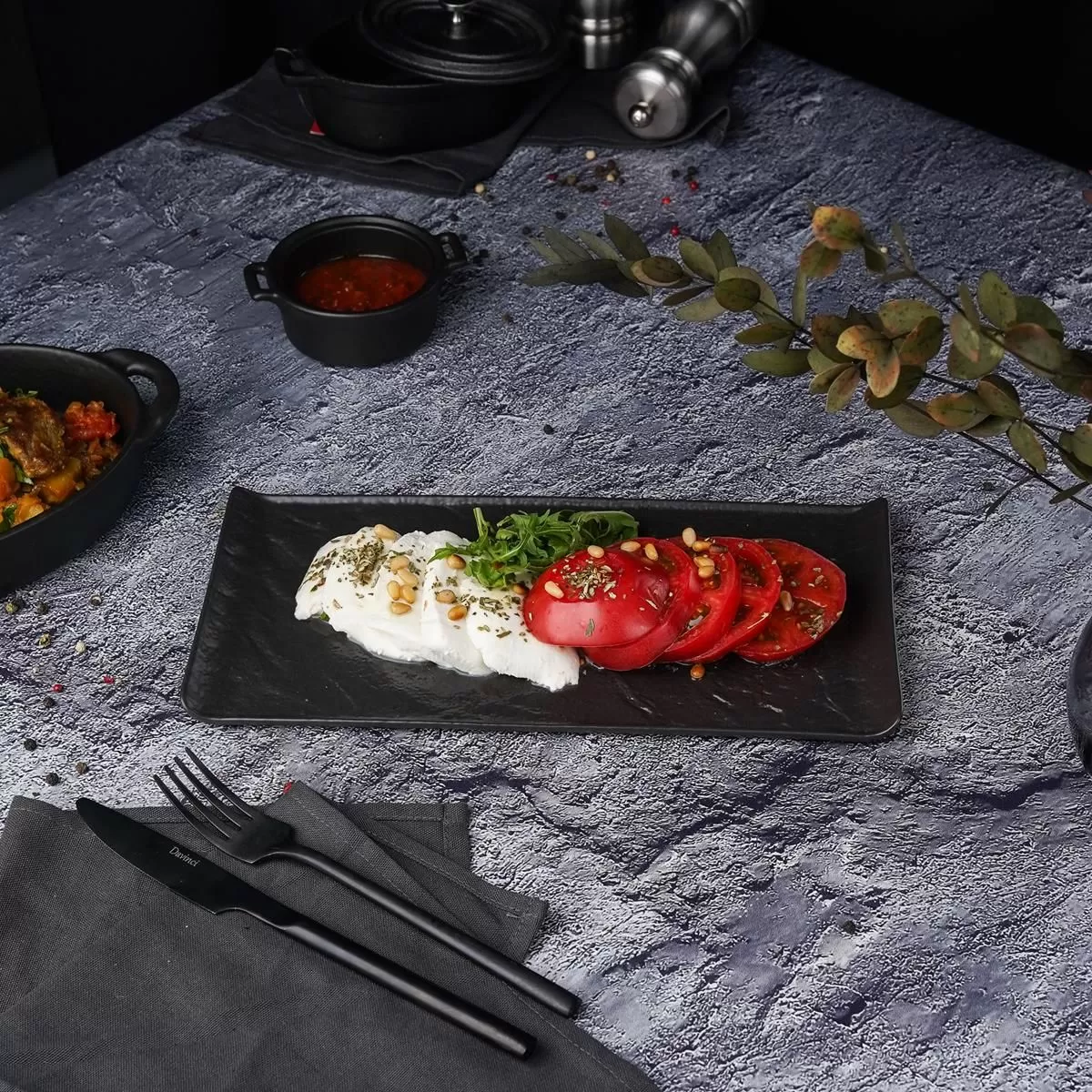 Блюдо для подачи Black Raw Steller 29,5*15*1,6 см, P.L. Proff Cuisine