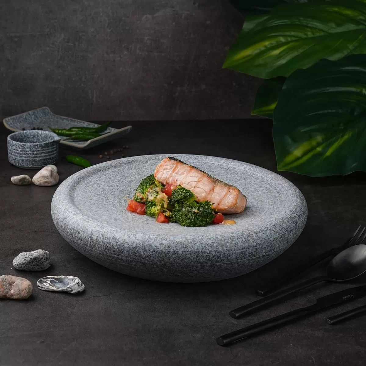 Блюдо для подачи d=28 см,h=6 см, Stone Untouched Taiga, P.L. Proff Cuisine
