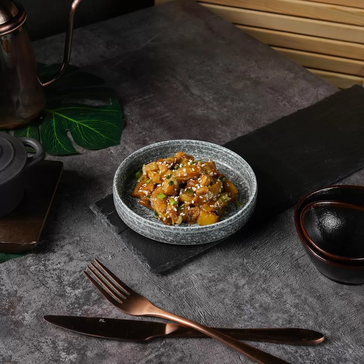 Блюдо для подачи с покрытием 14.3*2.5 см, Glossy Stone Untouched Taiga. P.L. Proff Cuisine