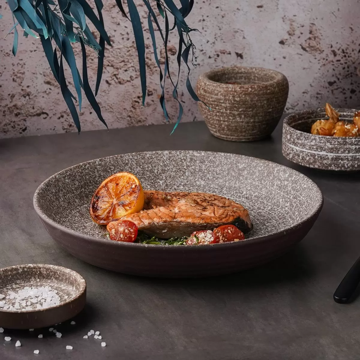Блюдо для подачи/салатник 25,7*4,5 см, 1300 мл, Brown Taiga Untouched, P.L. Proff Cuisine