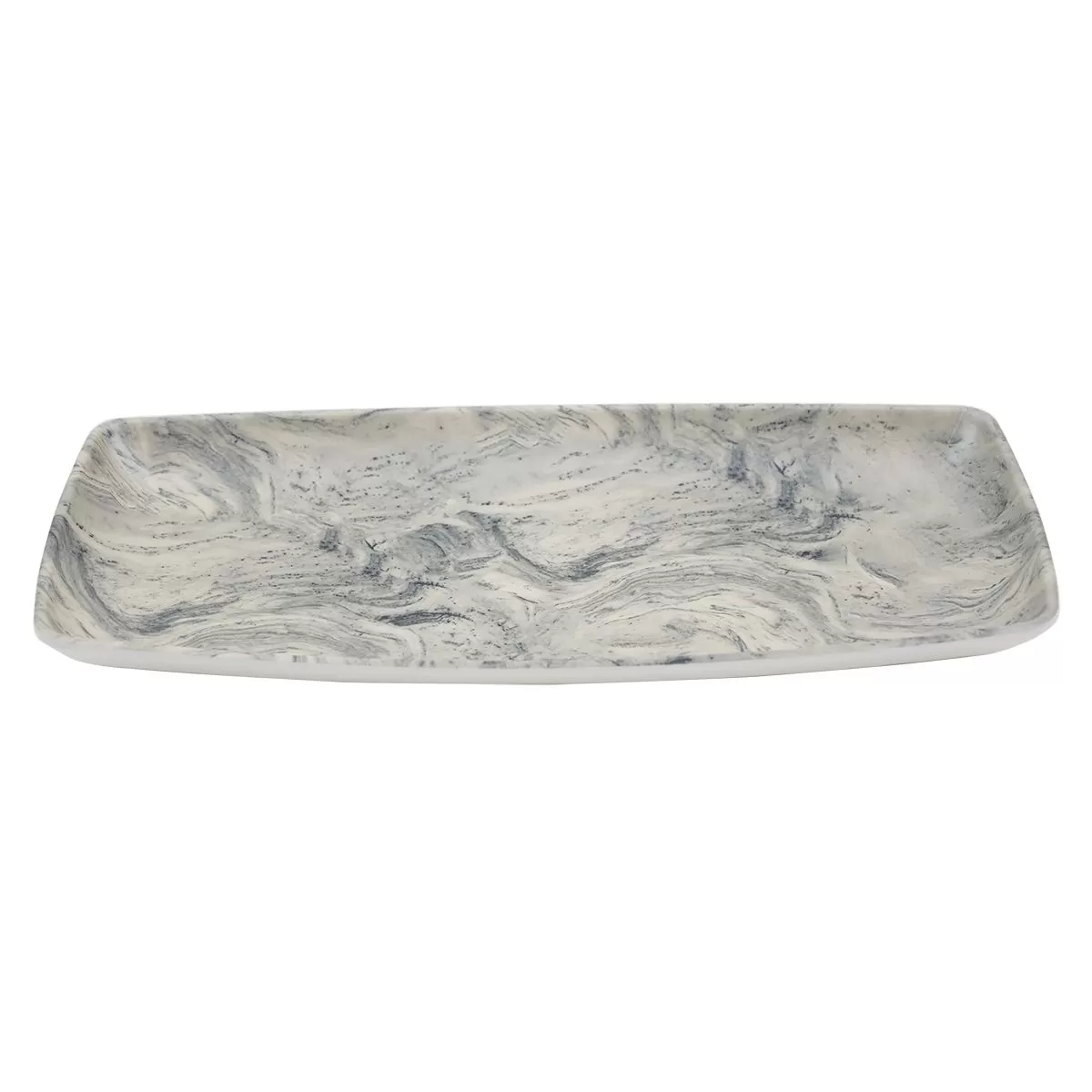 Блюдо меламиновое 33*17*3.5см P.L. STREAMER GREY