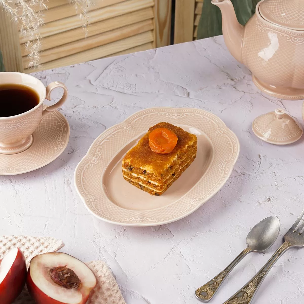 Блюдо овальное 24 см, фарфор,серия "Aristocrat-Peach Tea", Noble