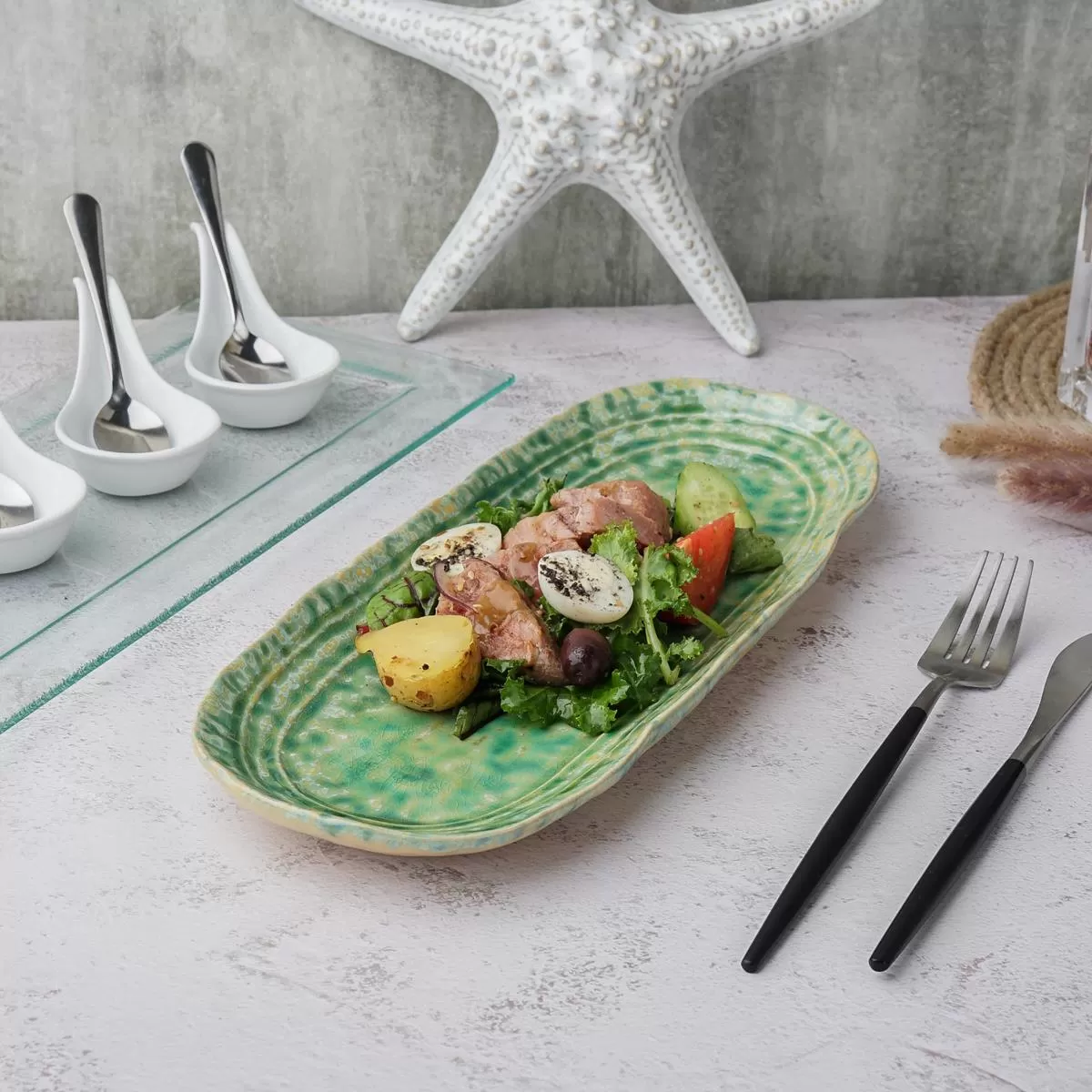 Блюдо овальное 32,5*13 см,керамика "Frutti di Mare" P.L.