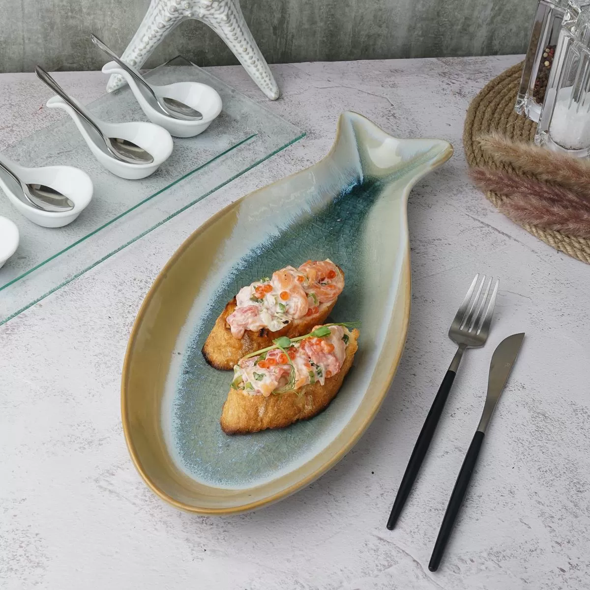Блюдо "Рыба" 41*17.5*3,5 см,керамика "Frutti di Mare" P.L.