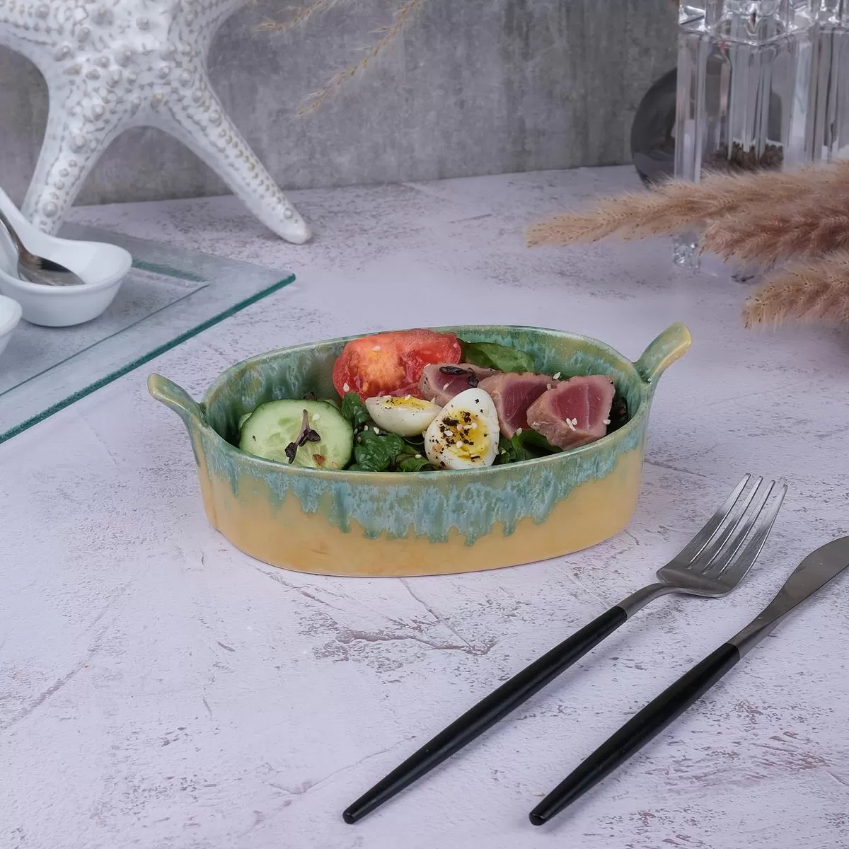 Блюдо,салатник 19,5*11,2 см, 450 мл, керамика "Frutti di Mare" P.L.