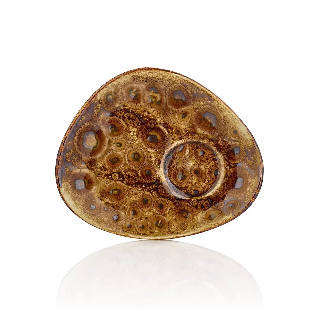 Блюдце 14*11 cм,(для чашки 81229385)  фарфор,серия "Cowry Yellow", By Bone