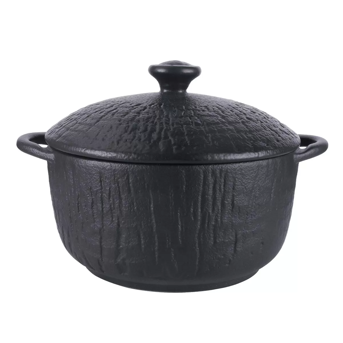 Бульонная чашка с крышкой d=14 см, h=7см , 600мл, серия "Black Raw Wood"  P.L. — ProffCuisine