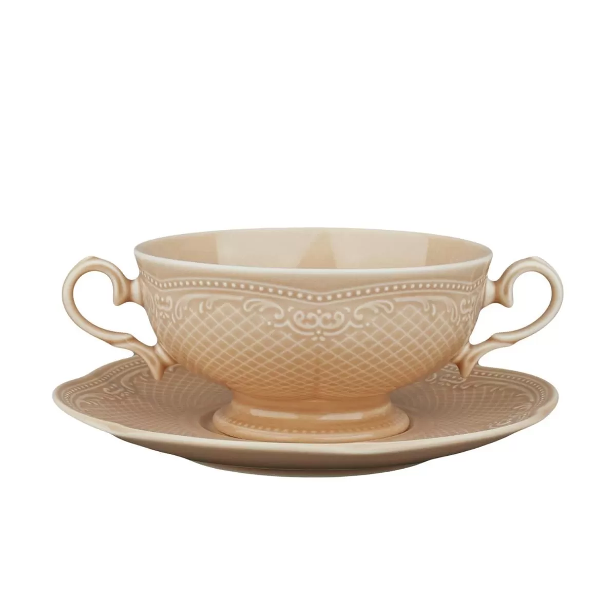 Бульонная пара 280 мл, фарфор,серия "Aristocrat-Peach Tea", Noble