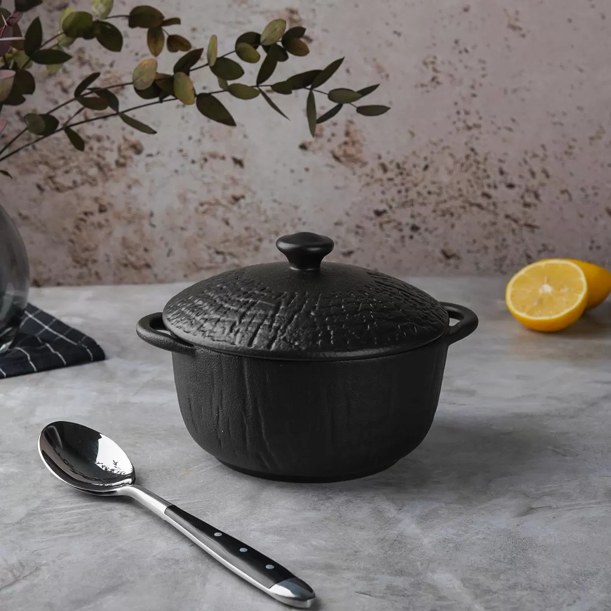 Бульонная чашка с крышкой d=14 см, h=7см , 600мл, серия "Black Raw Wood" P.L. — ProffCuisine