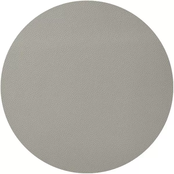 Салфетка подстановочная (плейсмат) d 37 см, искуств. кожа (ПУ), декор fog grey, LAV