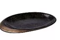 Тарелка овальная 25,8×18,5 см h 2 см, декор black gold stone, Raw Design by Kevala