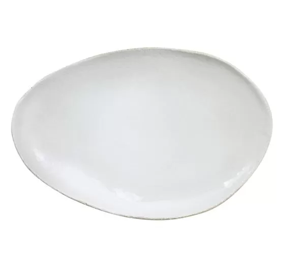 Блюдо овальное 25×36 см, h 2,5 см, цвет blanc, Wabi