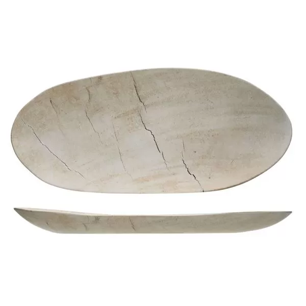 Блюдо овальное с волнистым краем 41,2×18 см h 3 см, LITHOS