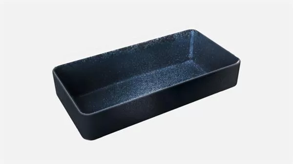 Блюдо прямоугольное (стопир.) 18×9 см, h 4,3 см, цвет черный, Nara