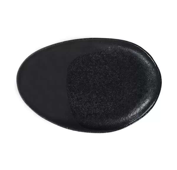 Блюдо овальное 24×16 см, h 1,5 см, цвет noir, Wabi