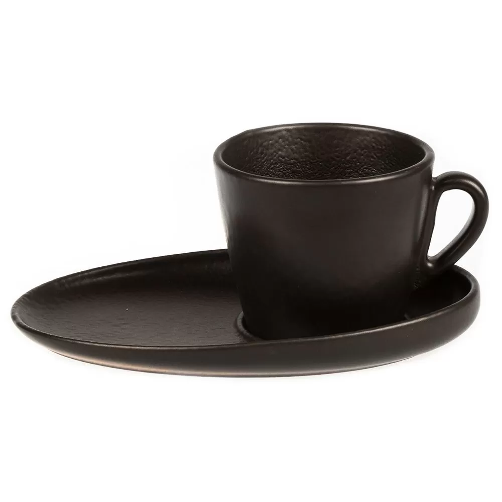 Чашка с блюдцем  Black Raw Stellar Cappuccino 175 мл, P.L. Proff Cuisine