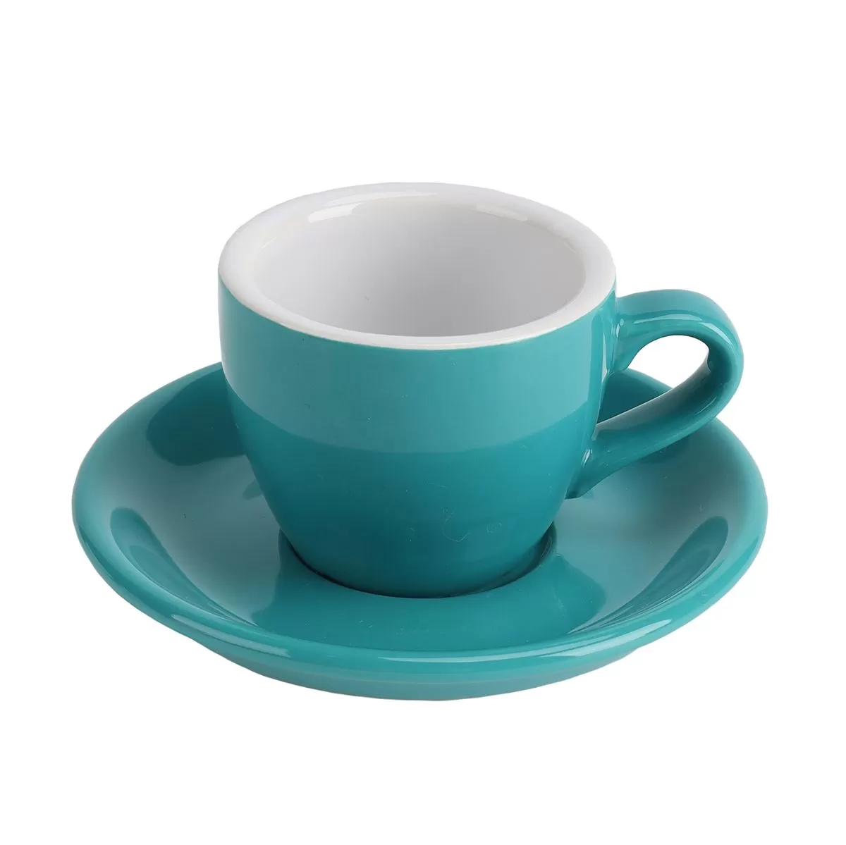 Чашка с блюдцем Barista (Бариста) 80 мл, бирюзовый цвет, P.L. Proff Cuisine