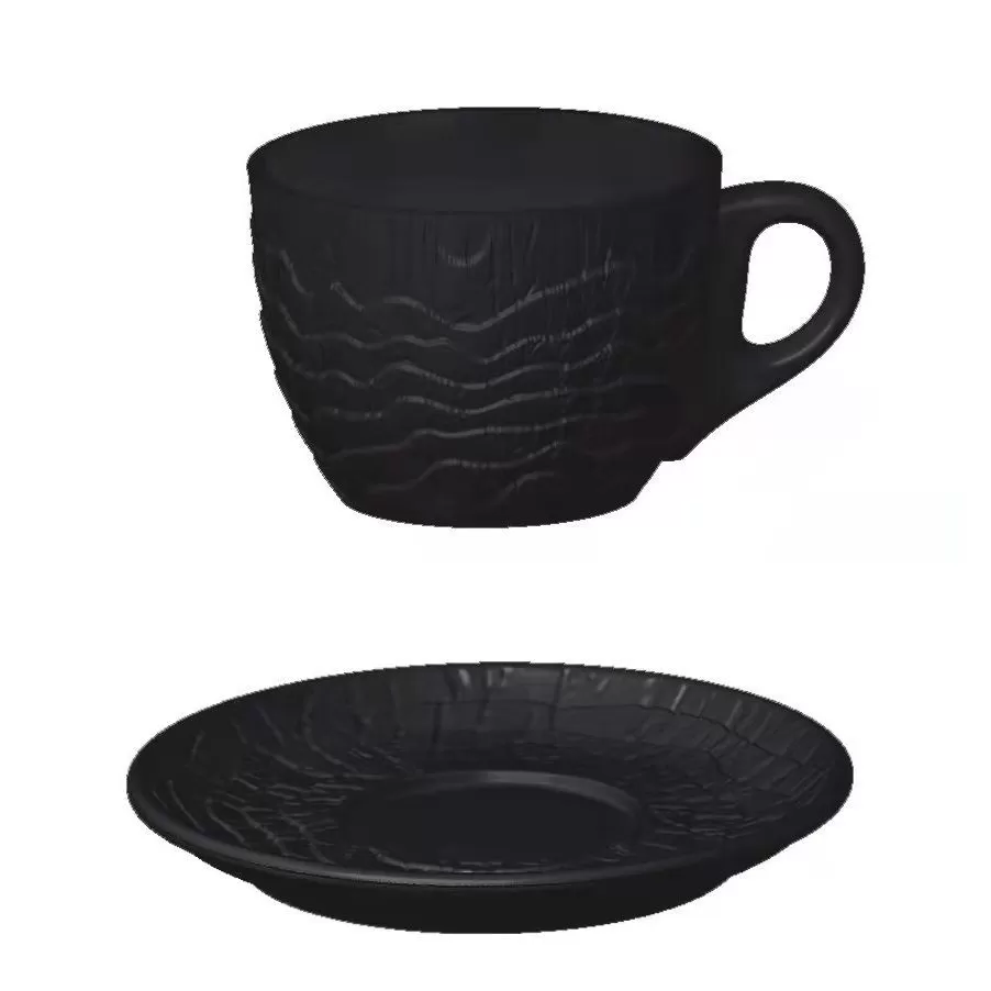 Чайная пара 200 мл,серия "Black Raw Wood"  P.L. — ProffCuisine