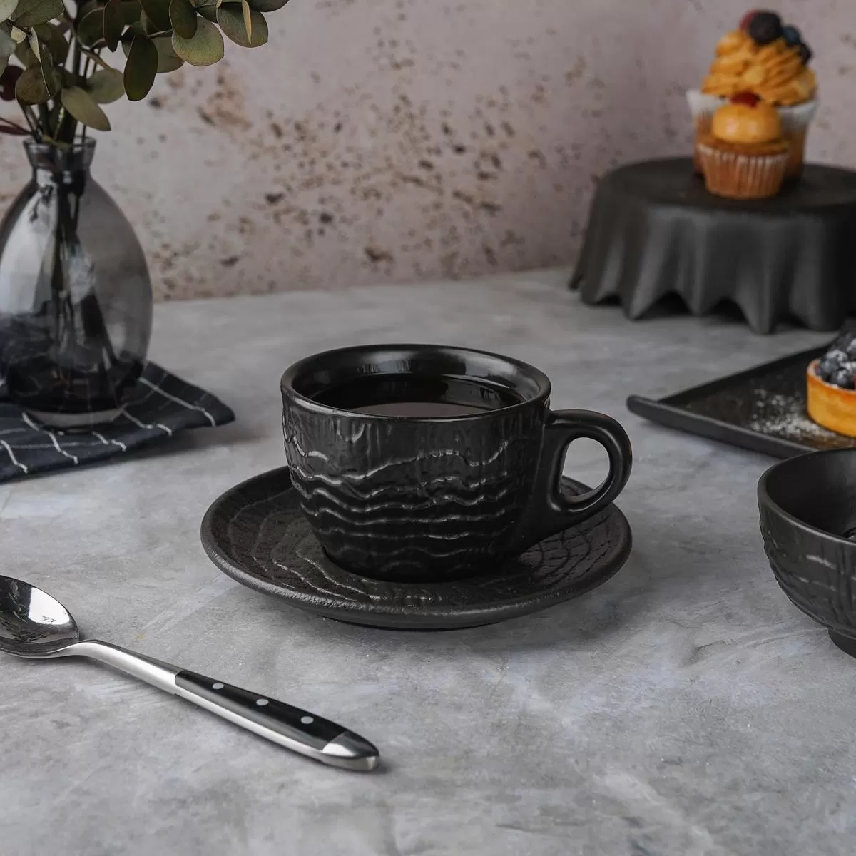 Чайная пара 200 мл,серия "Black Raw Wood" P.L. — ProffCuisine
