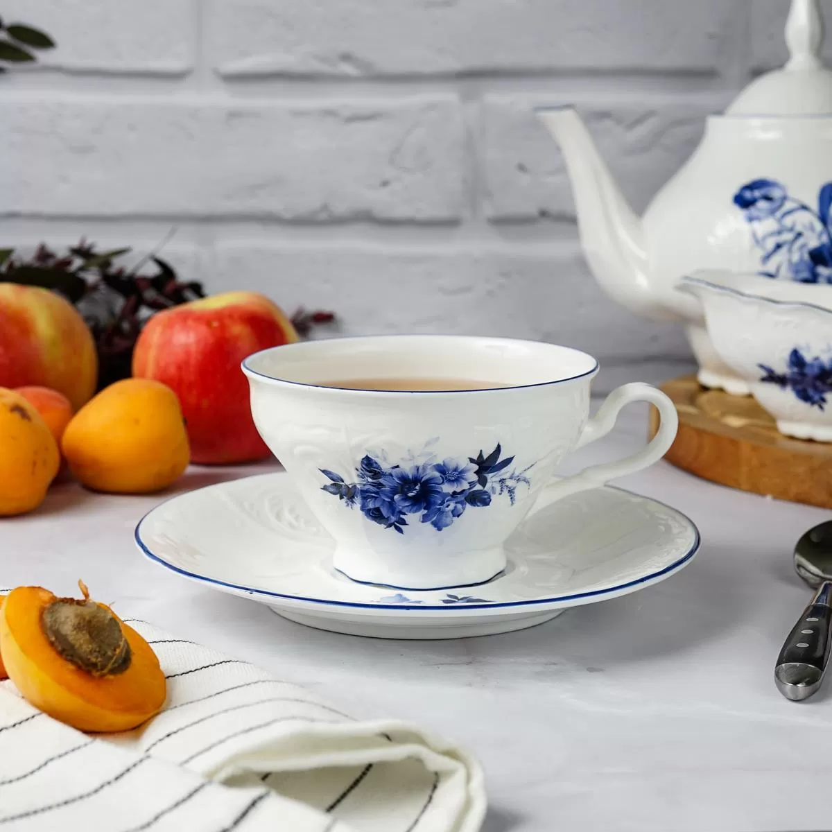Чайная пара 220 мл,коллекция "Blue Flower" P.L. Proff Cuisine
