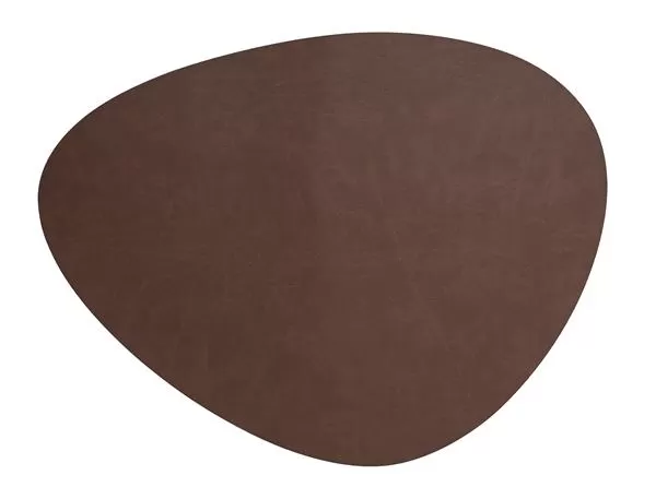 Салфетка подстановочная (плейсмат) 45×35 см, 100 % переработанная кожа, декор brown / коричневый