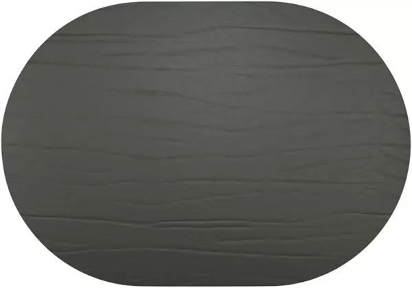 Салфетка подстановочная (плейсмат) овальная 34×42 см, перераб. кожа, декор black, Dumbo