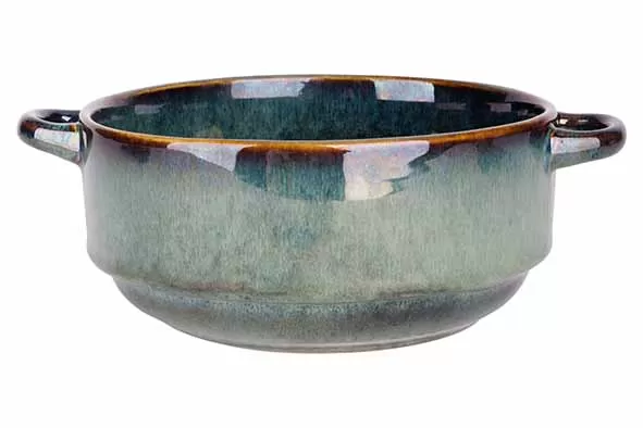 Чашка суповая с ручками 20×15 см h 7 см, JADE