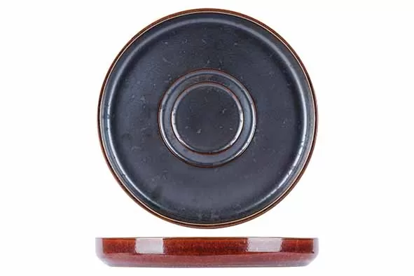 Блюдце d 14 см h 1,6 см, Elements Maroon