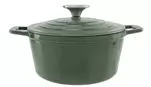 Кастрюля 1,85л, D18XH10см, цвет зеленый, чугун CASTARD