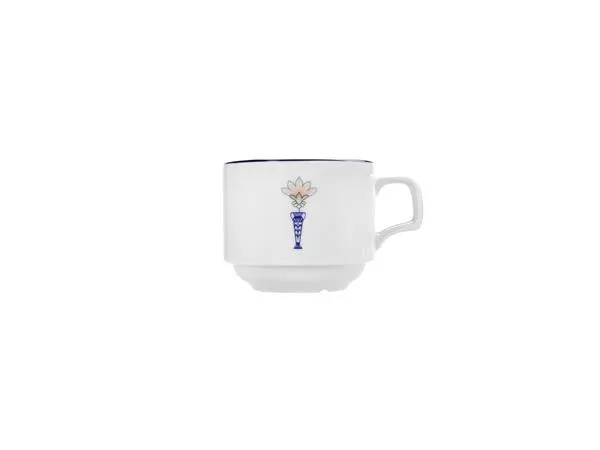 Чашка чайная 200 мл, кант синий, Vaso Piccolo DS19