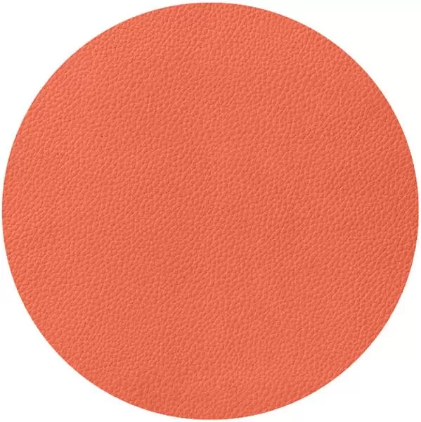 Салфетка подстановочная (коастер) d 10 см, искуств. кожа (ПУ), декор orange, LAV