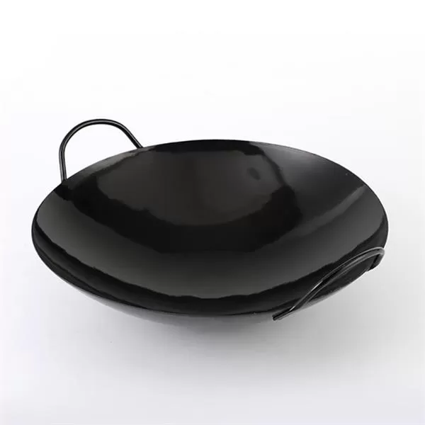 Сковорода Вок (WOK) 32,5 см с двумя ручками черная сталь P.L. Proff Cuisine