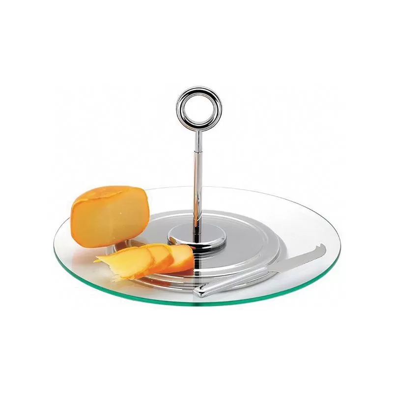 Этажерка стеклянная с ручкой, h 19 см, d 31 см, P.L. — REG