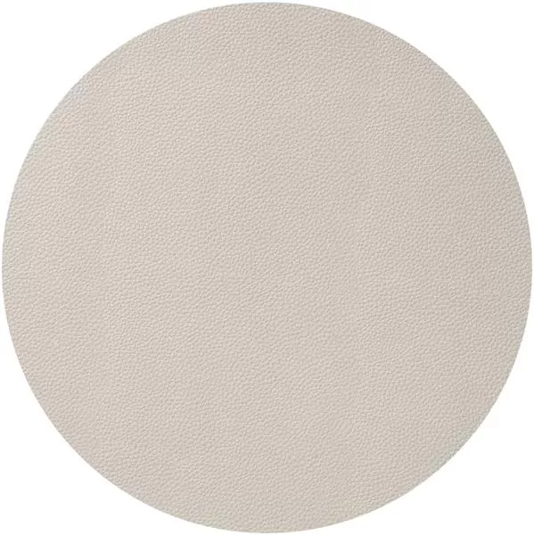 Салфетка подстановочная (плейсмат) d 37 см, искуств. кожа (ПУ), декор beige, LAV