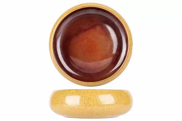 Салатник с закругленным бортом d 17 см h 6,2 см, Elements Mustard