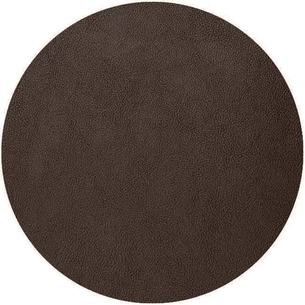 Салфетка подстановочная (коастер) d 10 см, искуств. кожа (ПУ), декор dark brown, LAV