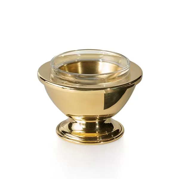 Икорница латунная, с полировкой, 12х7,5 см