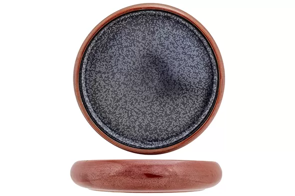 Тарелка с закругленным бортом d 24 см h 4,9 см, Elements Maroon
