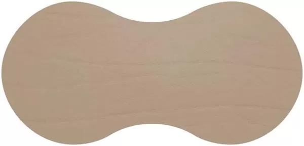 Салфетка подстановочная (коастер) фигурная 23×11 см, перераб. кожа, декор taupe, Dumbo