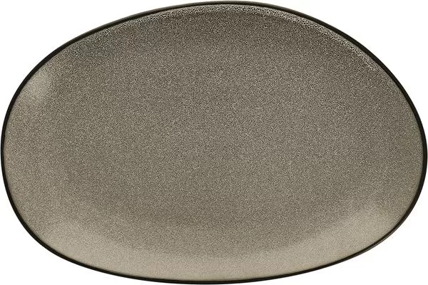 Блюдо овальное без рима 36×24 см, Ston grey, World of Colours
