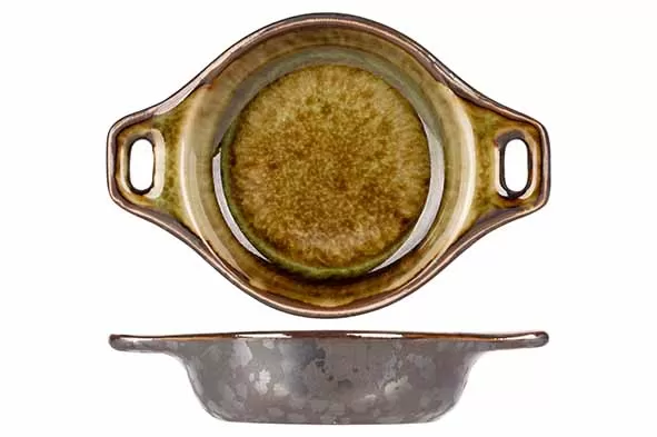 Соусник с ручками 9,4×6,6 см h 2,9 см, Elements Mineral
