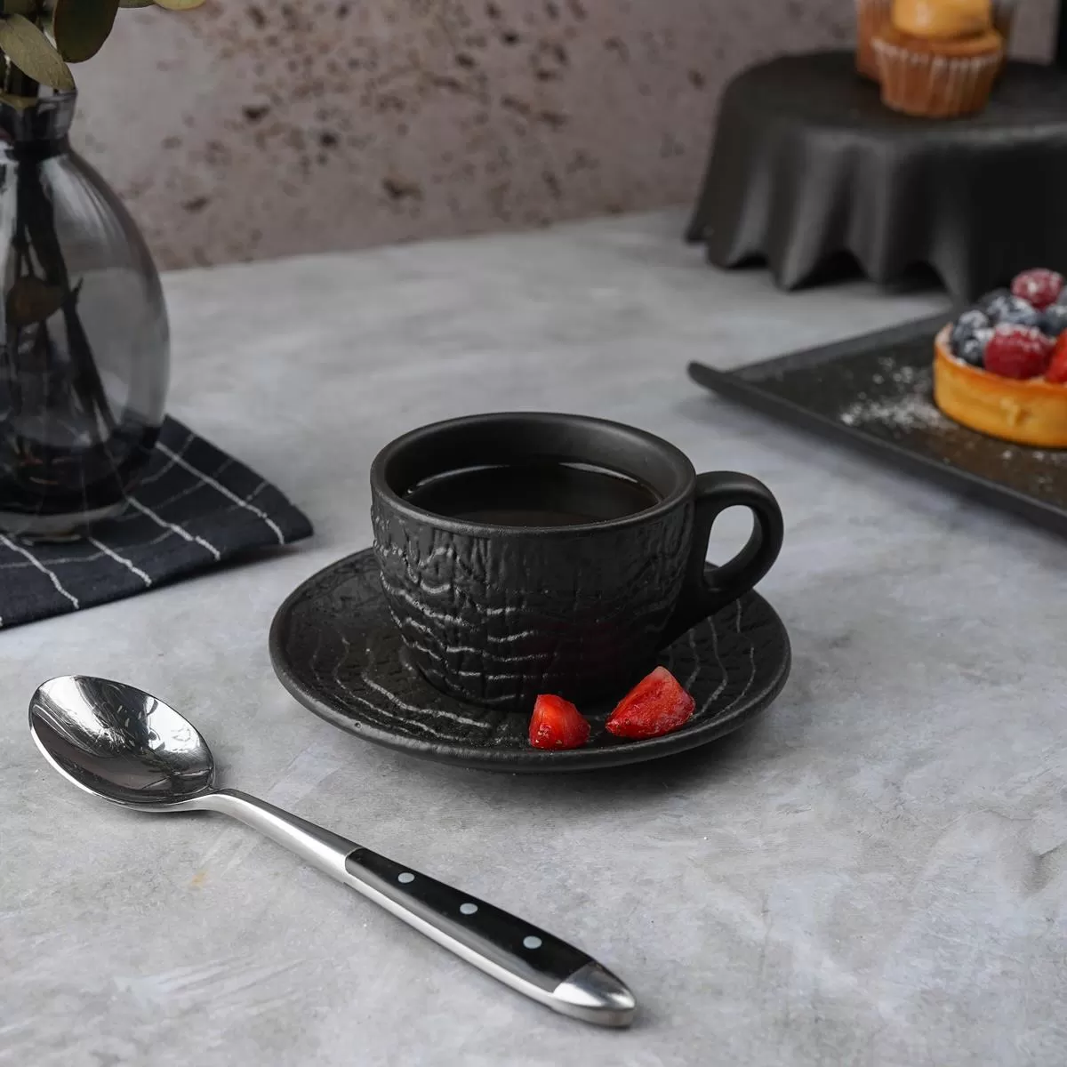 Кофейная пара 100 мл, серия "Black Raw Wood" P.L. — ProffCuisine