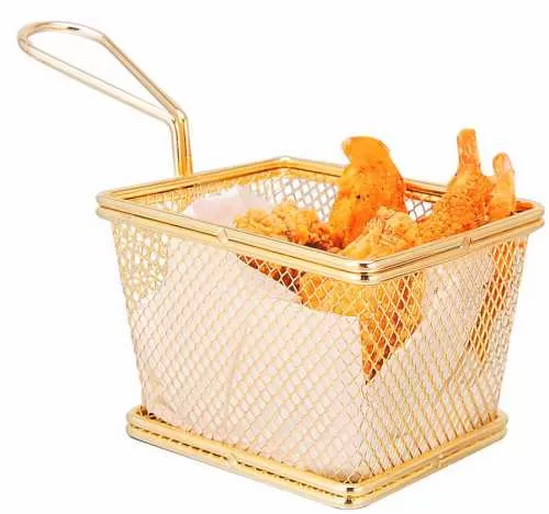 Корзинка для подачи "Gold" 12,5*10*8,5 см, металл, P.L. Proff Cuisine
